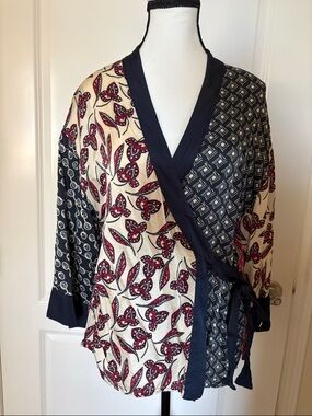 Anthropologie Kimono style Wrap Tunic Large